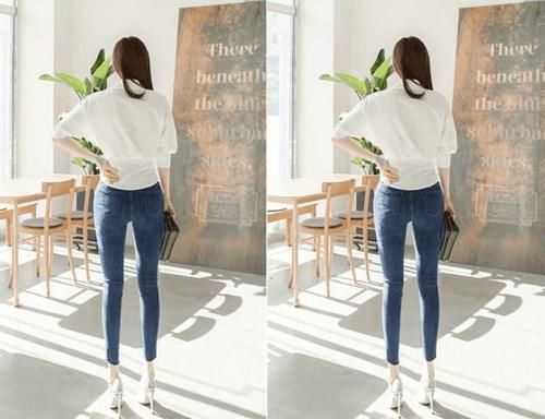  小姐姐穿上牛仔裤，时尚又性感，美得让人侧目！