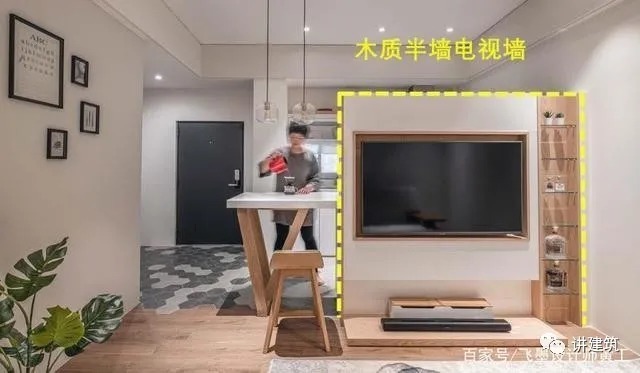 木材|电视墙砍掉一半,效果出其不意,3个功能丰富多样,任谁看了都夸