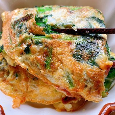 爆浆菠菜蛋饼