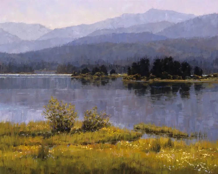 油画&她的风景油画清新自然，浪漫且又淳朴