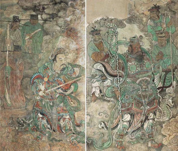 元始天尊#鉴赏|永乐宫壁画里的色彩美学