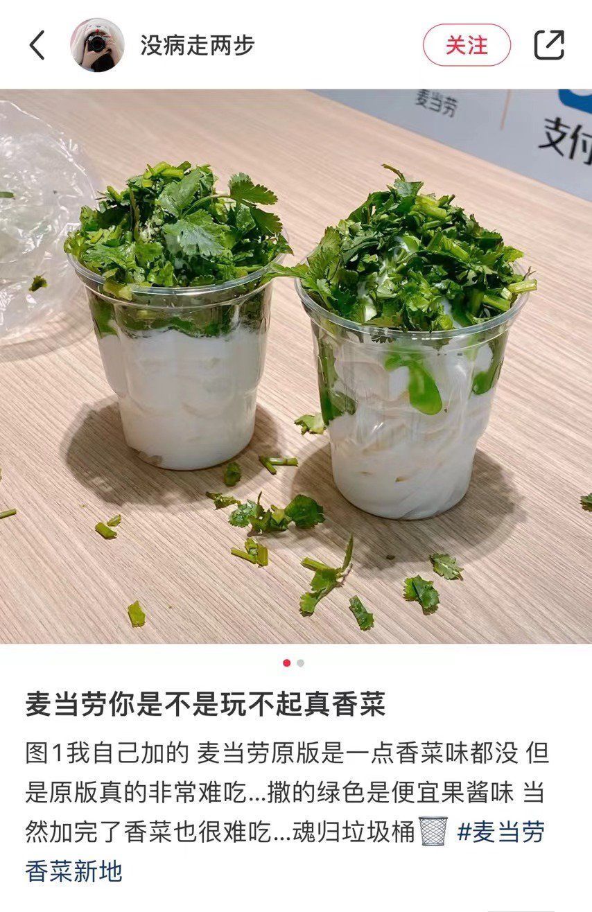 香菜党|香菜冰淇淋味不够冲，麦当劳是玩不起吗？