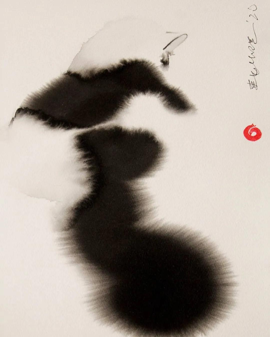 专画国画的老外,竟被10万人狂热追捧,看完作品立马佩服不已