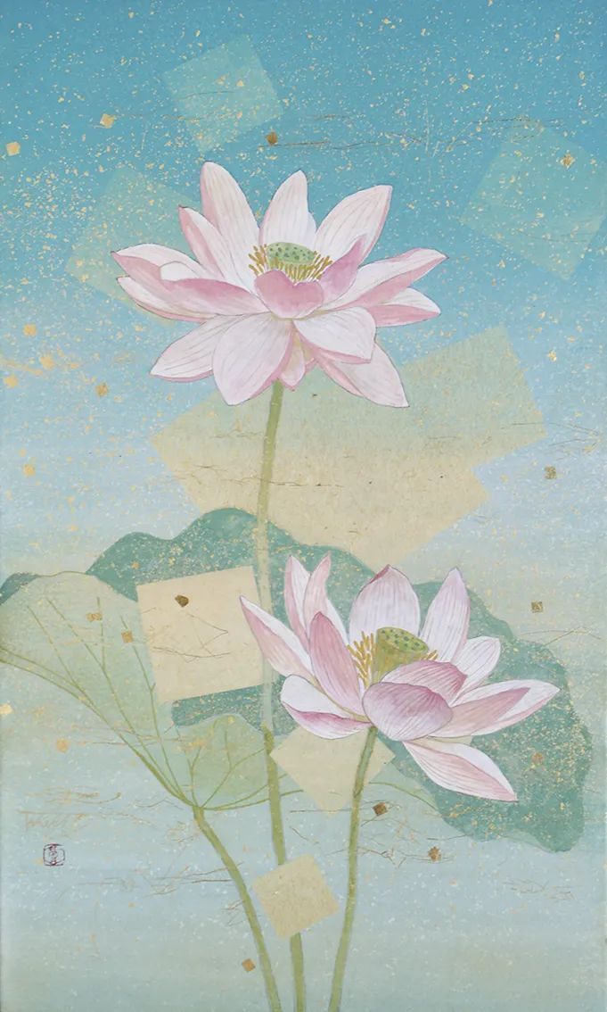 画家#这位日本画家的画有一种静谧的精致感,唤起一种沉思、空灵的感觉