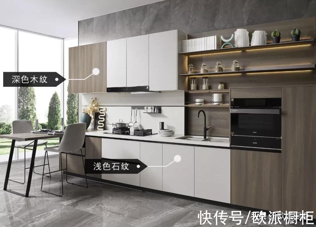 欧派|太会装了!这3套干净大方的欧派原木风橱柜,分分钟刷爆朋友圈