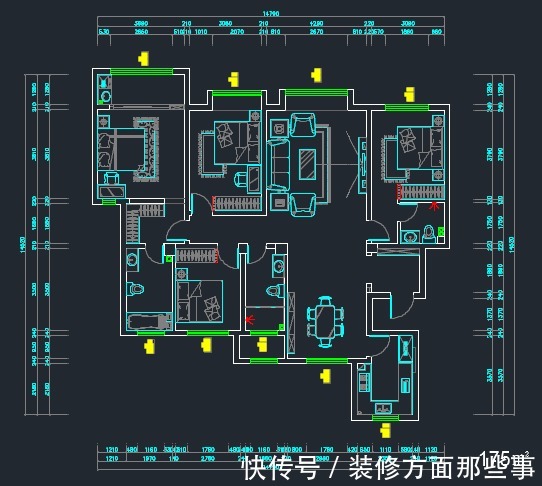 中式风|180平三居室适当的留白，让中式风的设计要素一览无余展现