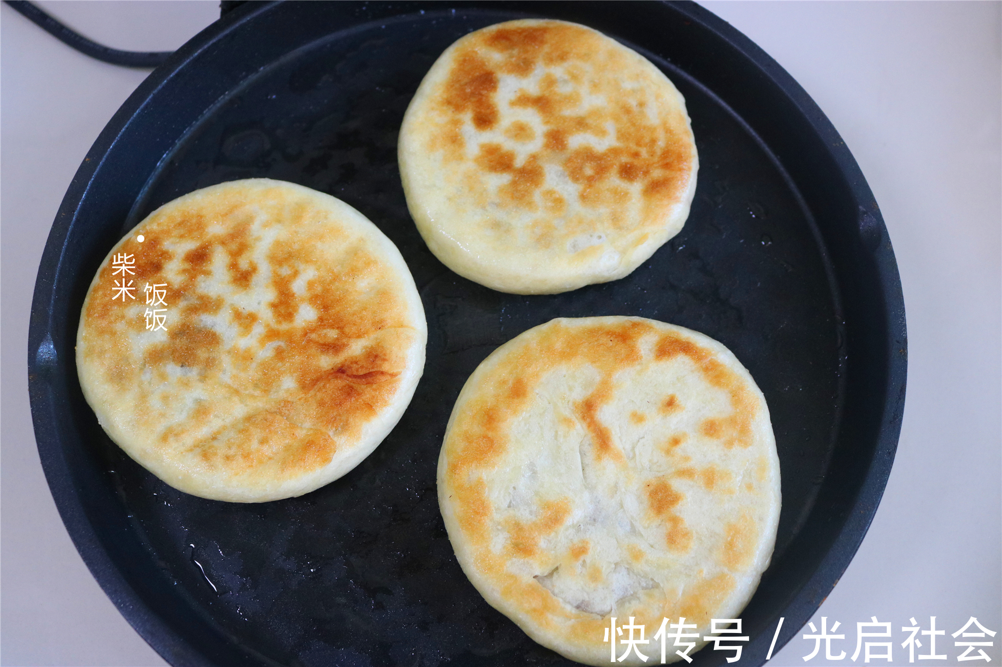 豆沙馅|这小饼太好吃了,外皮酥香,饼内柔软,没有菜也能吃两个