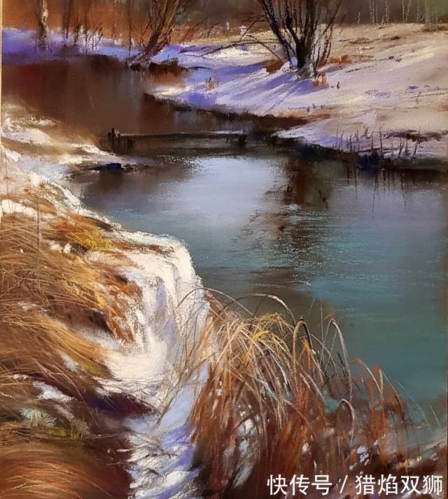 粉画#他可以赋予花卉作品不同的质感,那种柔和自美,赏心悦目!