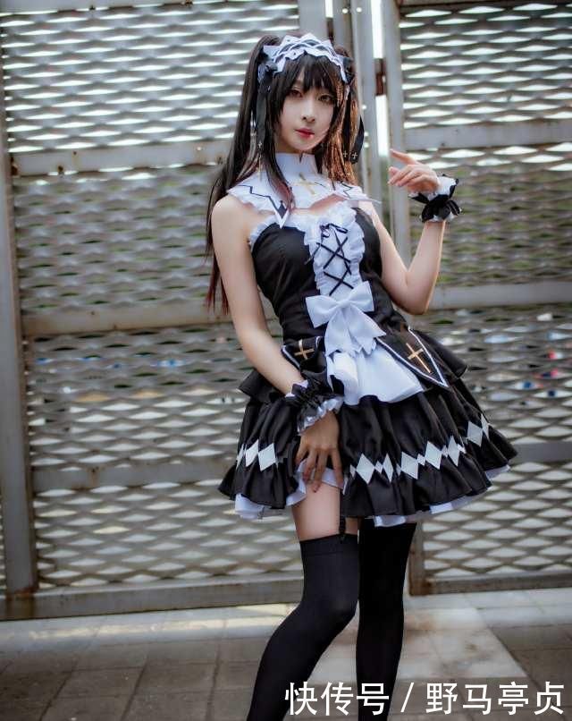 少女|時崎狂三的cosplay,配“黑絲”女仆裝的狂三只讓人想把她抱回家