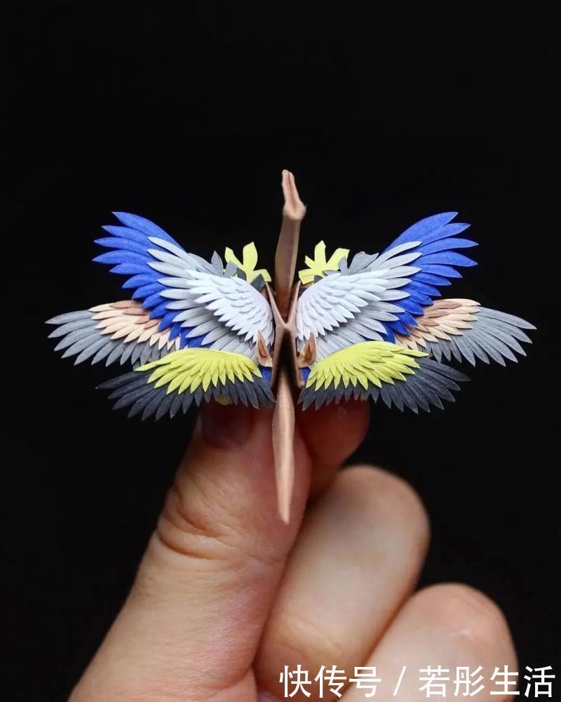 翅膀$抑郁小哥把一只2毛钱的千纸鹤折成了我买不起的样子,不但病好了还年入百万