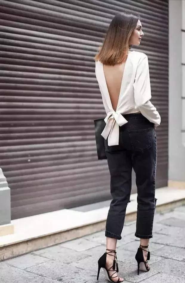 穿搭|一字系带纯色细高跟,视觉上从腰部到脚趾,满屏都是大长腿