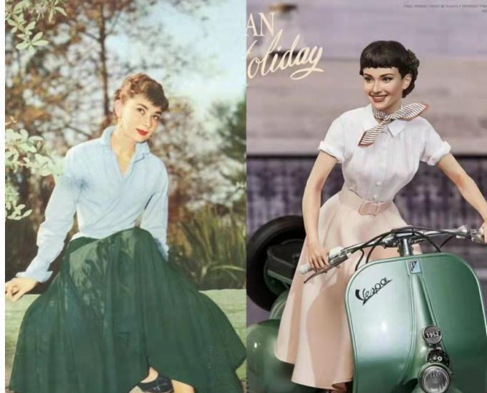 版型 赫本老年干瘦有皱纹仍优雅美丽,穿搭经典有书香气,超合适妈妈们