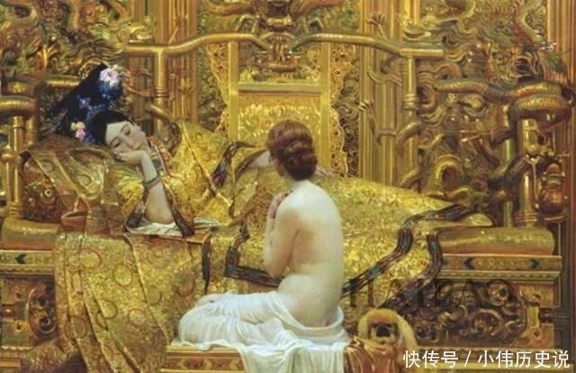 大胆|一组慈禧的罕见油画风格很大胆,图六是对镜梳妆