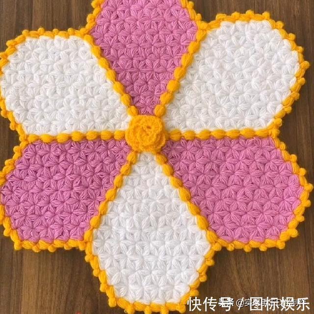 针法@「针织作品」32款只用到一种针法织出来的美垫子,新手留存备用