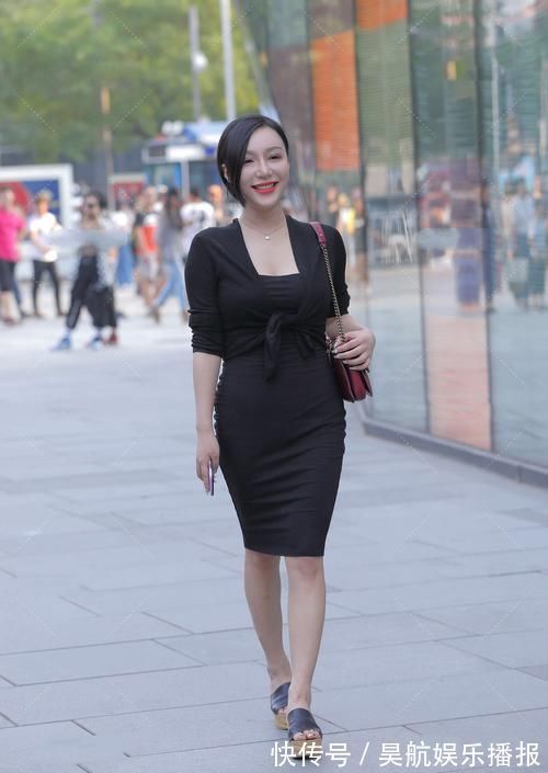 女人味|一袭黑色典雅套装,掩盖不住优雅气质,尽显女人味