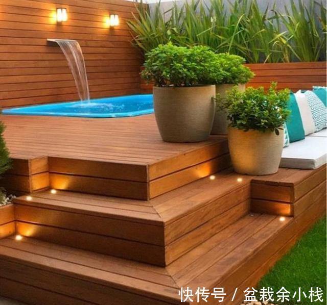 露台|房子住久了发现还是顶楼清净,露台搭廊架做喷泉花园,没人上来吵