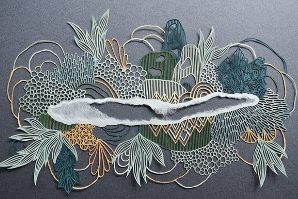 美女#美轮美奂,美女艺术家用一张纸雕刻出奇幻世界