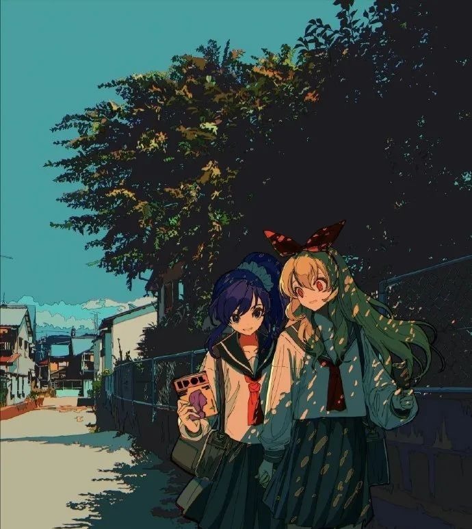 插画|画风和色调都十分独特的少女插画