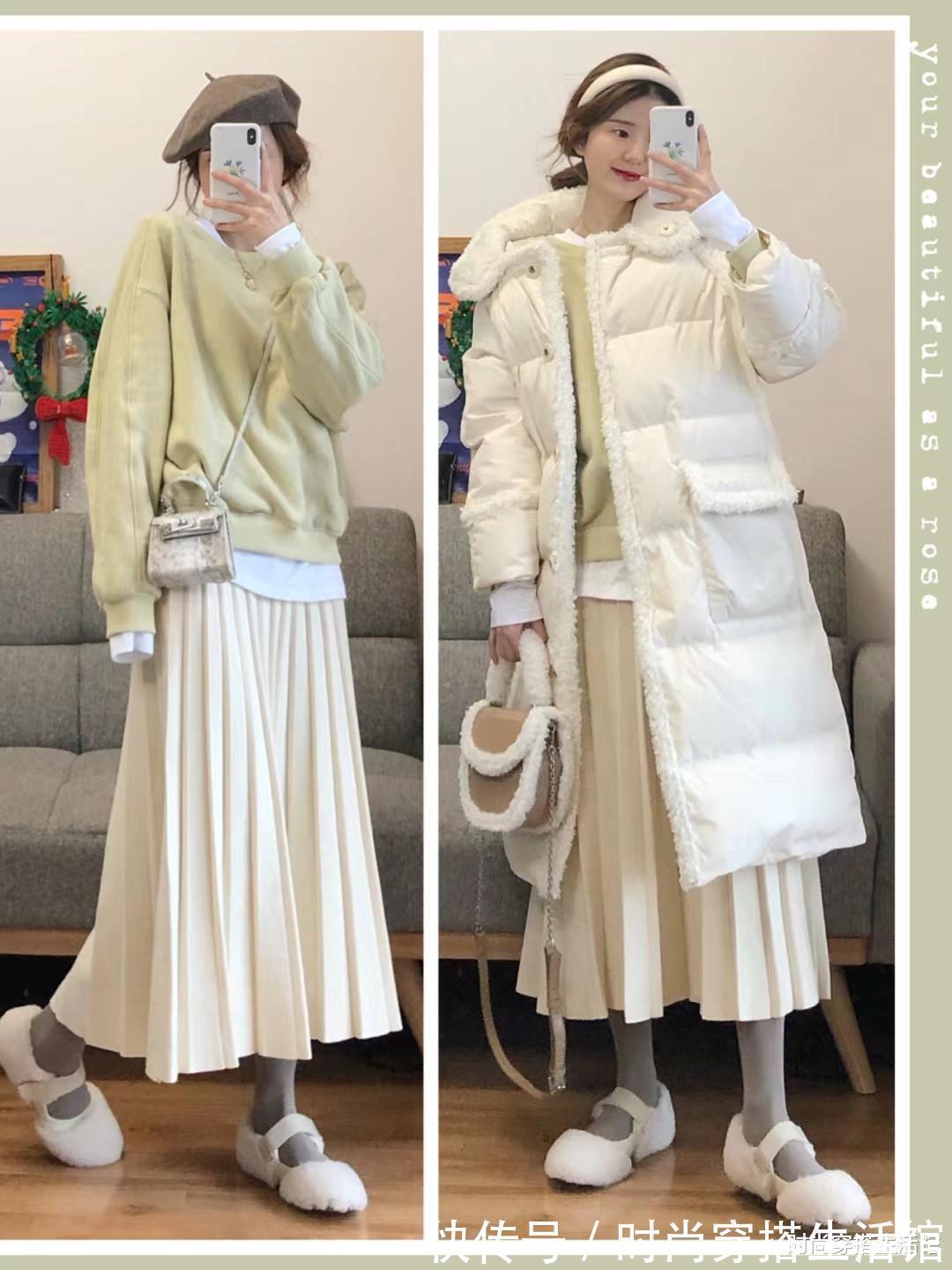 羽绒服 “羽绒服+半裙”才是秋冬王炸搭配,掌握这4个法则,美出新高度