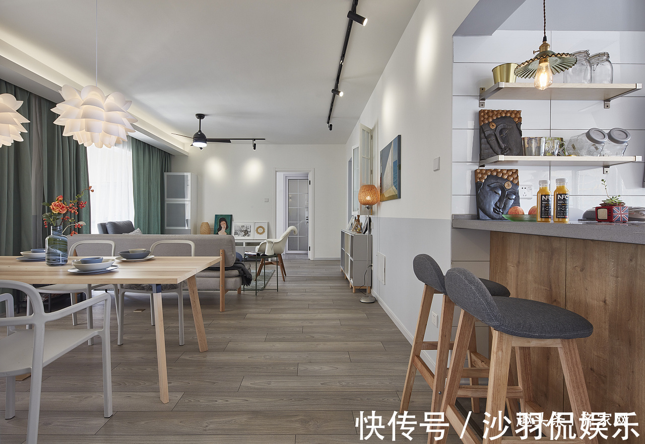 全身镜|北欧风格三居,玄关全身镜和储物空间,美感与实用的结合!