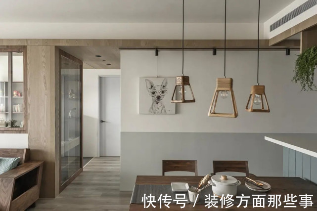 床头|139平日是四居室，餐厅一抹绿意生机接续连绵入室