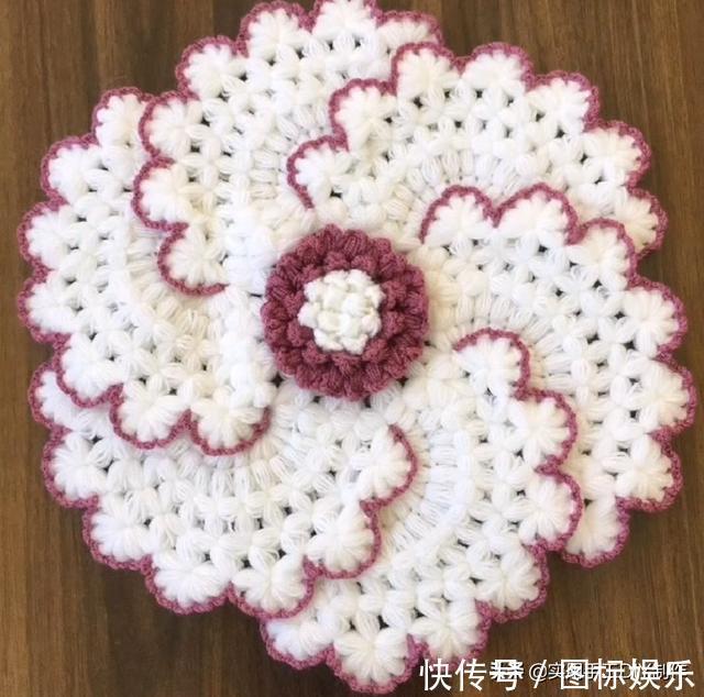 针法@「针织作品」32款只用到一种针法织出来的美垫子,新手留存备用