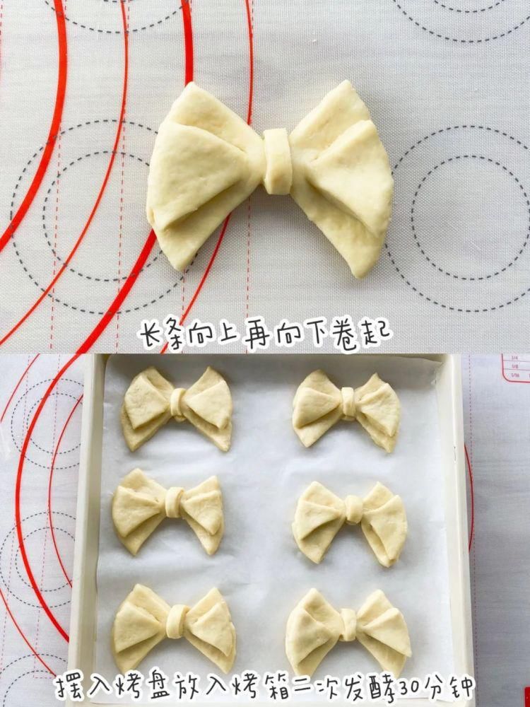 烤箱|松软香甜!超可爱!奶香蝴蝶结面包!