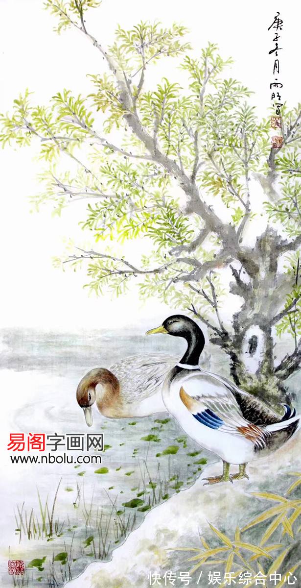 梅若$吴雨旺花鸟画,犹如一曲生命和春天的赞歌