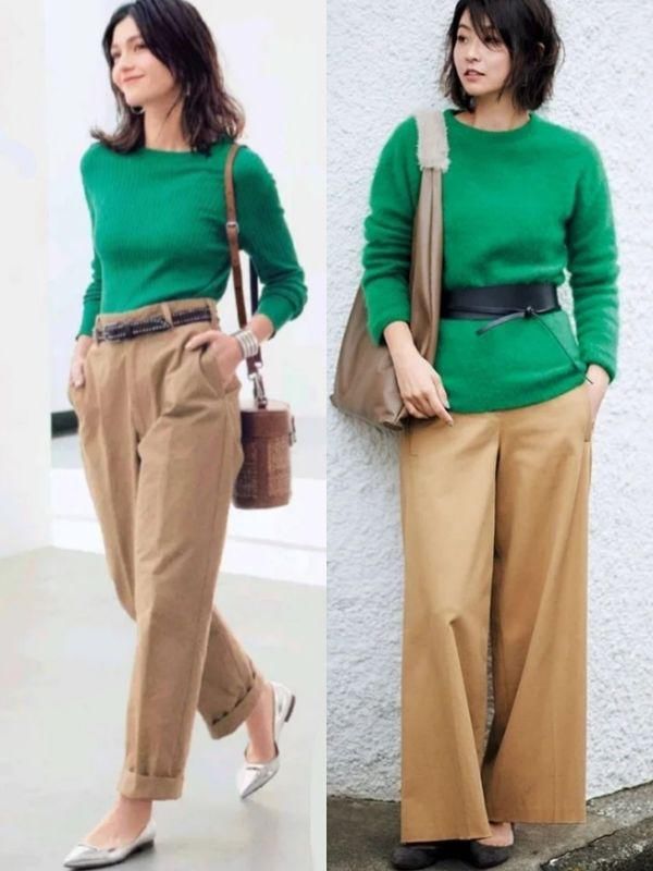 春天就该添一点“绿”，日系风绿色系毛衣搭配来了，太好看了