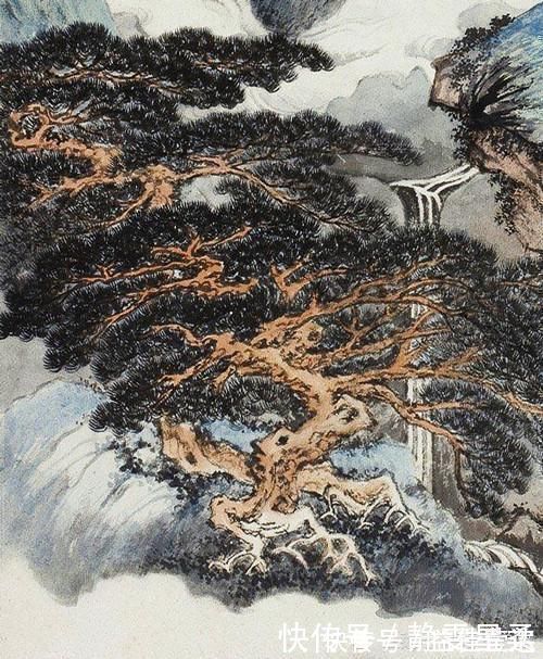 诗仙李白#拨云寻古道,倚石听流泉,郑午昌绘《李白诗意图》