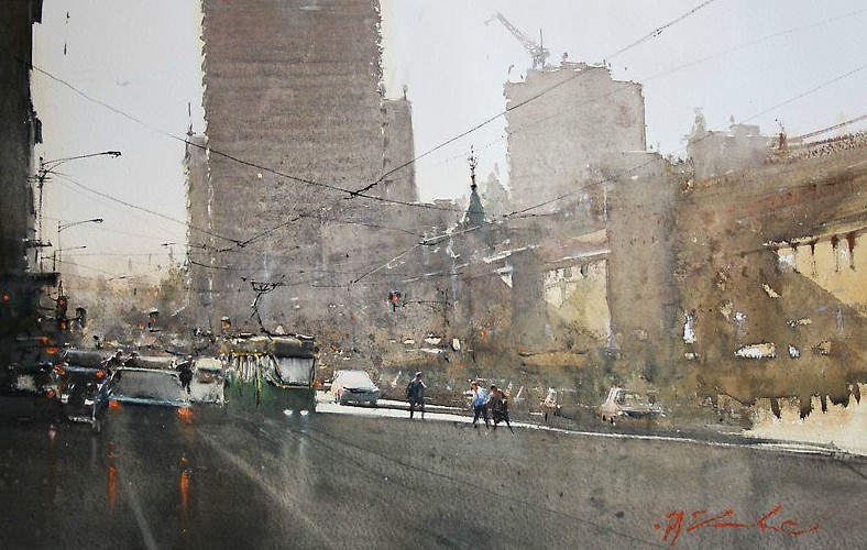 艺术家@雾里看花,澳大利亚水彩艺术家科维奇的作品,很是美!