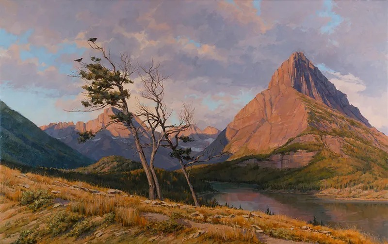 油画&她的风景油画清新自然，浪漫且又淳朴