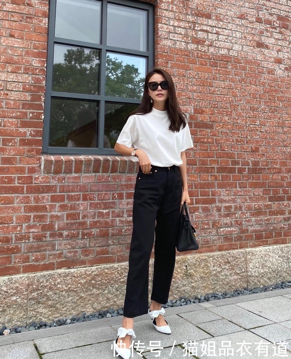 女人味|“基本款T恤+裤装”,优雅的女人这样穿,16套Look教你轻松变高级