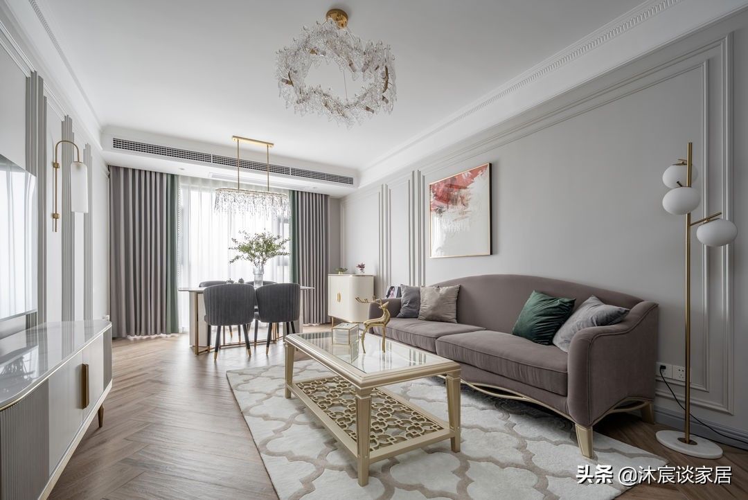 轻奢|她真的很明智,新家选择美式与轻奢结合,室内简洁优雅,太喜欢了