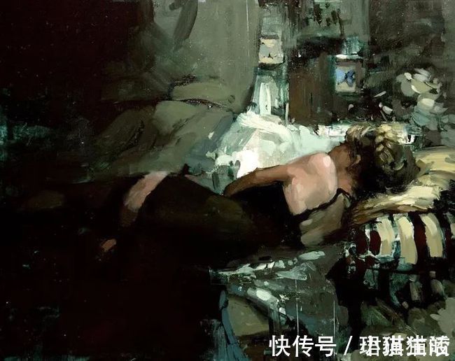 油画#艺术家杰里米·曼恩的油画,颜色既生动又大气!