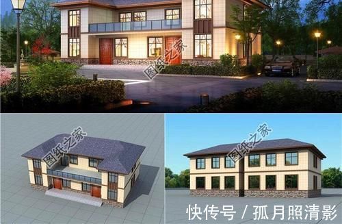别墅|双拼二层别墅设计图，独立入户门进出，家有兄弟这样建房挺好