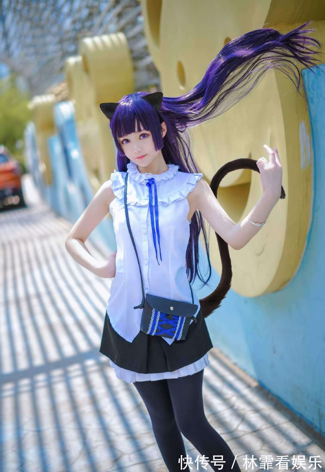 黑貓|黑貓五更琉璃超萌還原，俏皮貓尾絨絨貓耳，兩套造型都好可愛??！