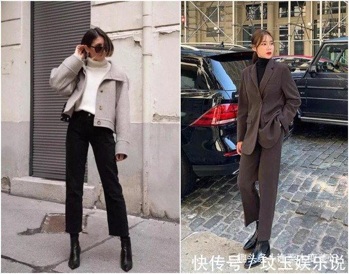 小姐姐 收起你的裙子吧!今年流行穿“九分裤+短靴”,保暖舒适还时髦