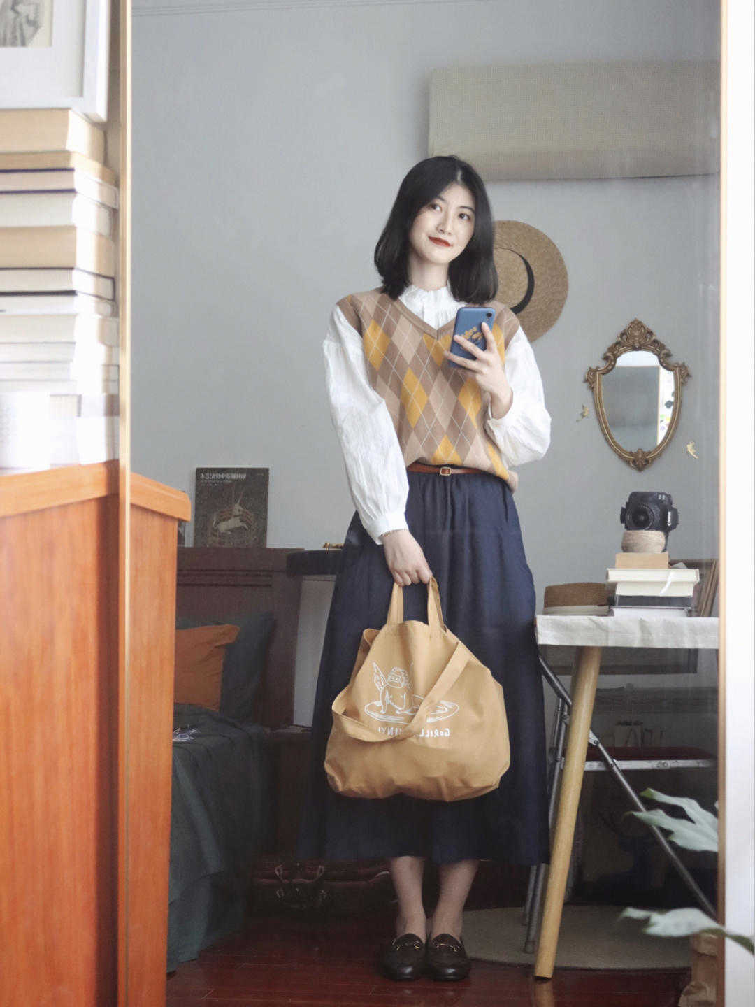 半身裙|又美又高贵,这个日系美女的私服穿搭,美好又高级