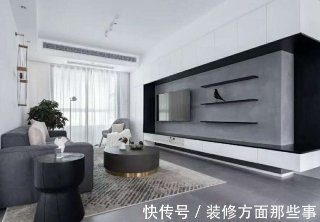 舒适|这个98平空间以黑白灰为主，打造简约时尚又内敛舒适的家