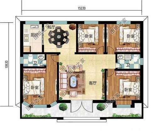 别墅|15米×12米农村的建房设计图,大气到没有朋友,你的绝佳选择