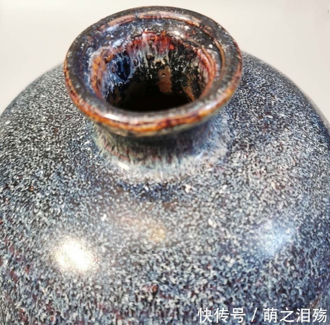 金华!崔凯:窑变釉梅瓶,仿吉州窑