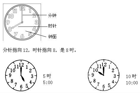 钟面上|人教版一年级数学上册第7单元知识点课件及同步练习