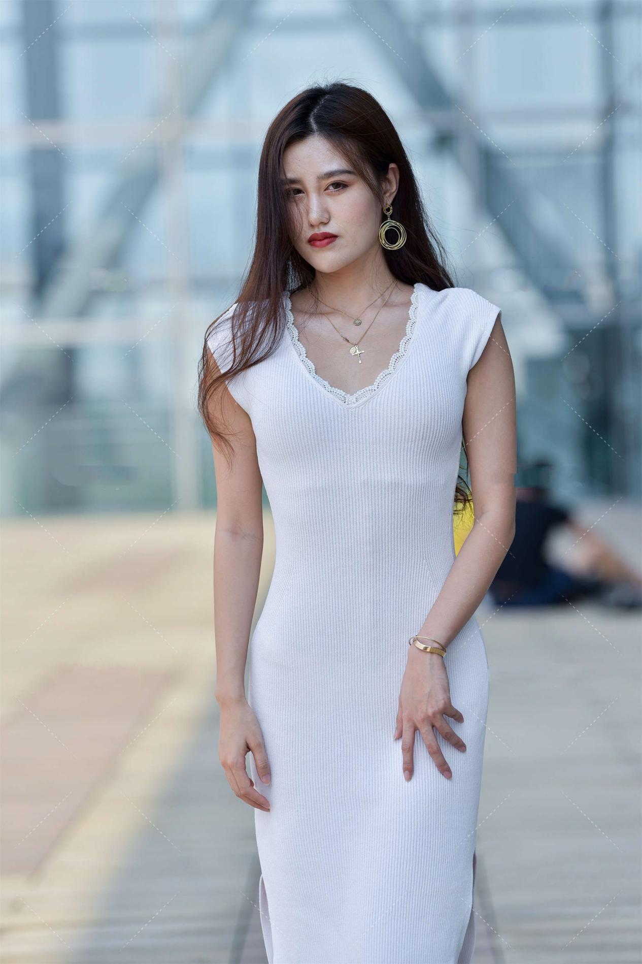 优雅|优雅又高贵的穿搭, 一条白色的裙子就可以