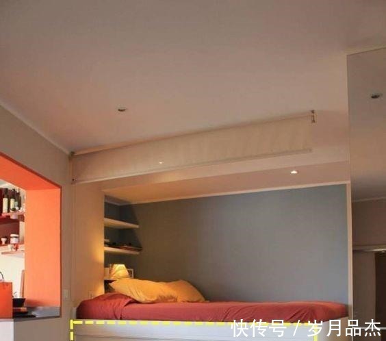 loft|卧室5㎡不到，一鼓作气将床抬高1米7，上面睡觉下面储物，赚了