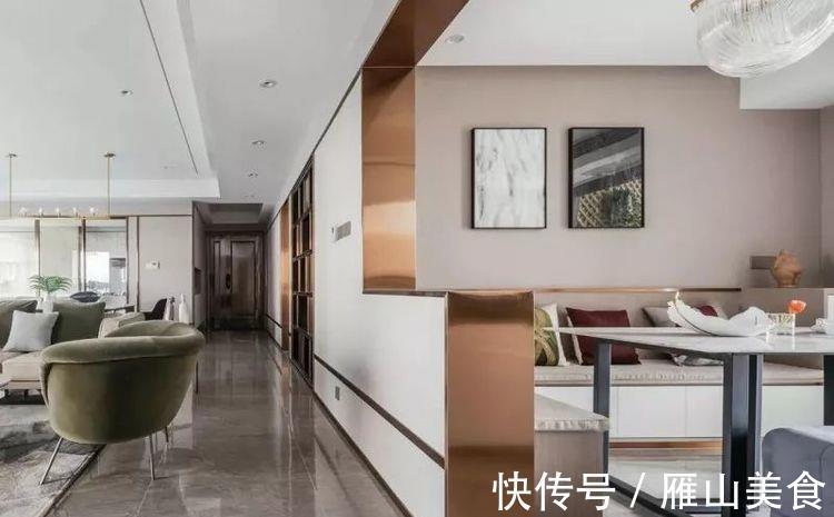 大理石|206平现代轻奢，布满金属线条的空间，充满档次华丽的气质！