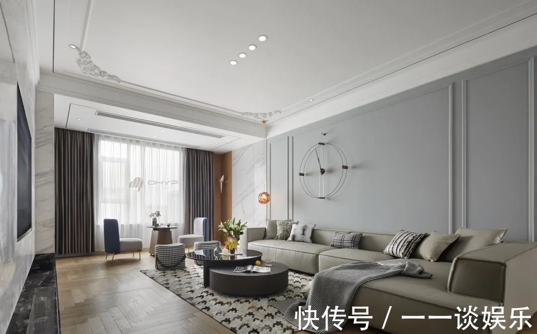 墙面|180㎡现代轻奢风,打造充满华丽与端庄档次的高级居住氛围