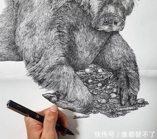 针管$全球最抠女画家，用一支2元针管笔惊艳世界，连英国皇室都惊叹