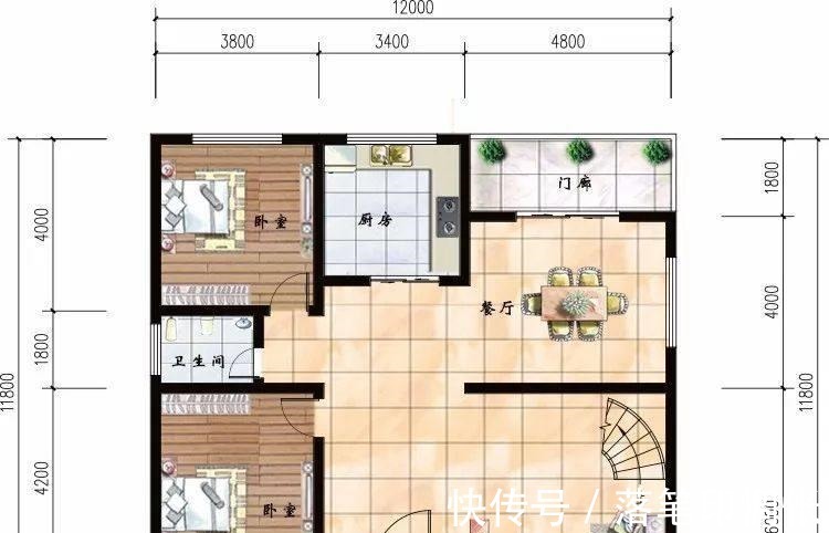 农村|造价18万的两栋小别墅，带走廊设计，为农村生活量身定制！