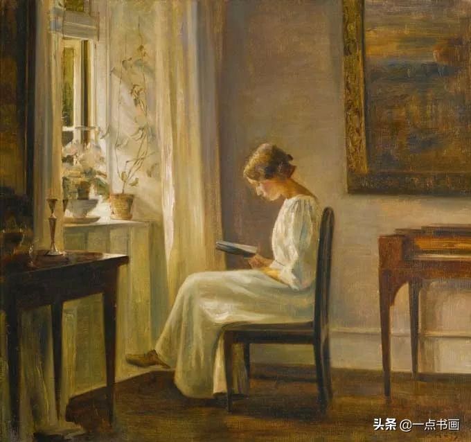 女人$油画里那些读书女人,那一刻全世界都是安静的